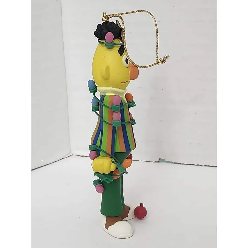 1992 Grolier Bert Christmas Lights Sesame Street Ornament Jim Henson Boxed